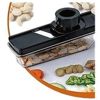 Fruit and Vegetable Compact Dry Plastic Cutter Slicer with Holder and Container (Multicolour)