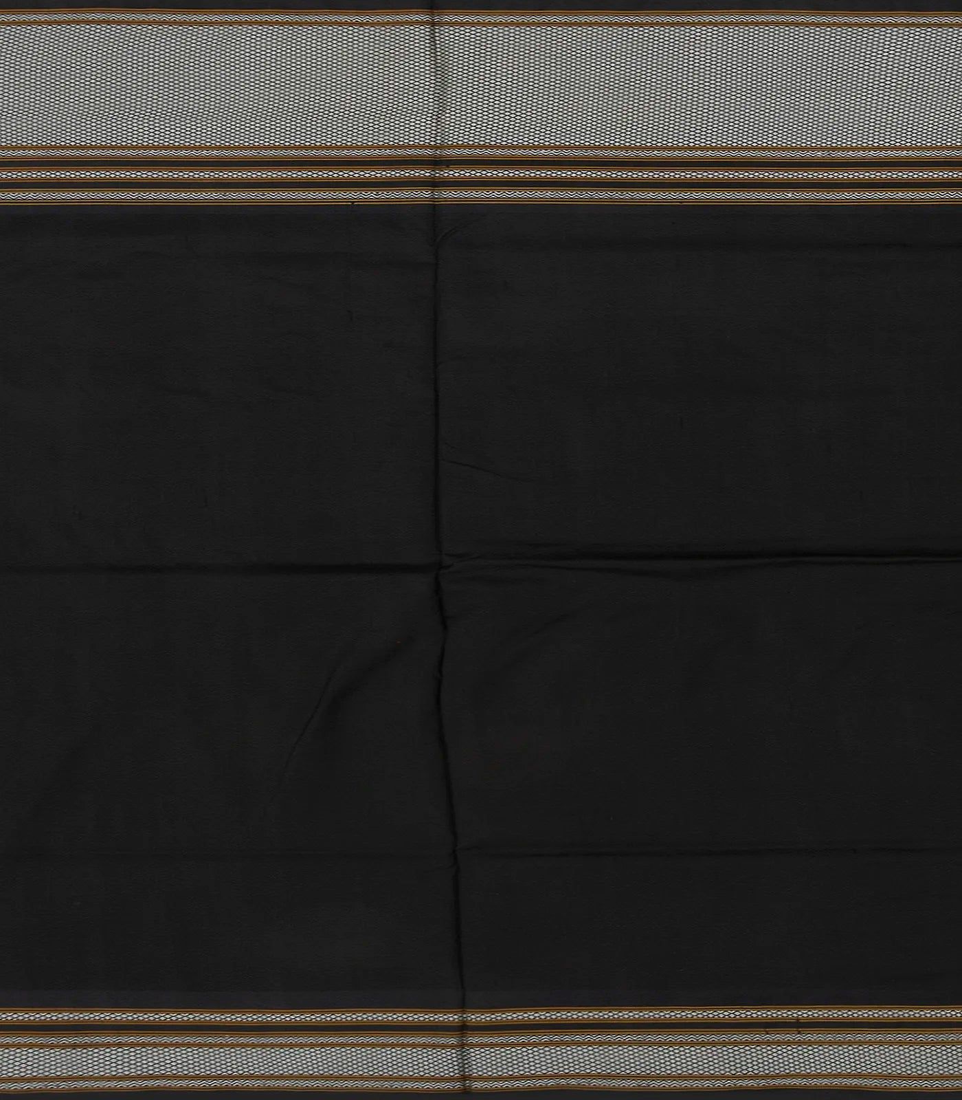 Rust Handloom Single Ikat Saree With Checks-Rust-Rust