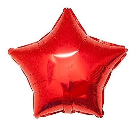 Red Star Shaped Foil Balloon - Helium Quality - 18 inches - 1PC - Party and Festive Needs | Buy online on ZillyBuy