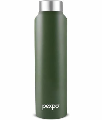Pexpo Stainless Steel Chromo Green Fridge Water Bottle 750ml mL ( Set of 1 )