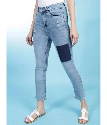 Freehand - Blue Cotton Blend Straight Fit Womens Jeans ( Pack of 1 ) - None