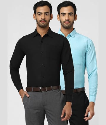 DESHBANDHU DBK - Multi Cotton Blend Regular Fit Men's Formal Shirt ( Pack of 2 )