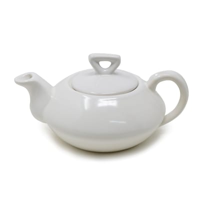500ml Shallow Style Teapot-White