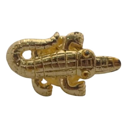 Voici France Men's & Women's Lapel Pin Brooch Tie Pin Boutonniere Stick Brooch for Suits tuxedo crocodiles shape golden color Free size