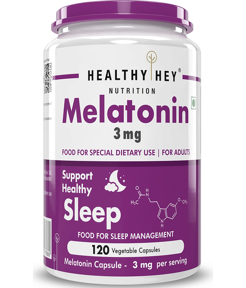 HEALTHYHEY NUTRITION Melatonin - 120 Vegetable Capsules 3 mg