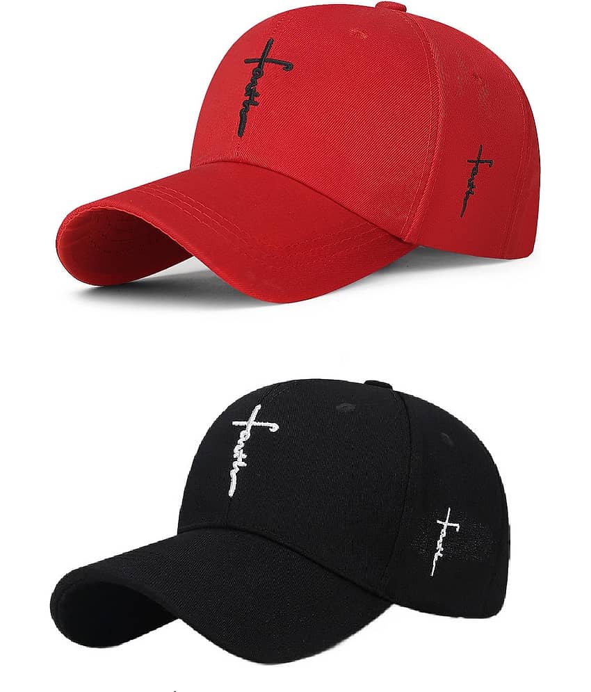 Alamos Pack of 2 Polyester Blend Men's Cap ( Multicolor )