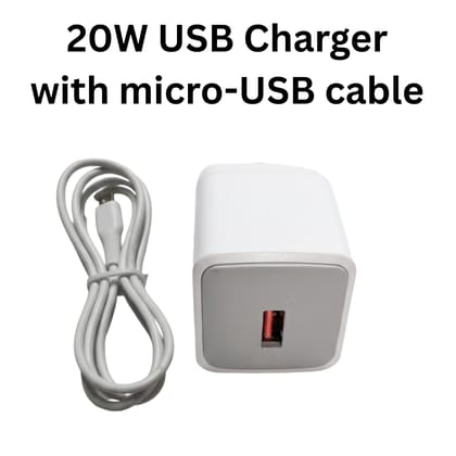 20 Watt Mobile Phone Wall Charger with micro-USB cable