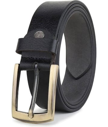 SUNSHOPPING - Black 100% Leather Men's Formal Belt ( Pack of 1 )
