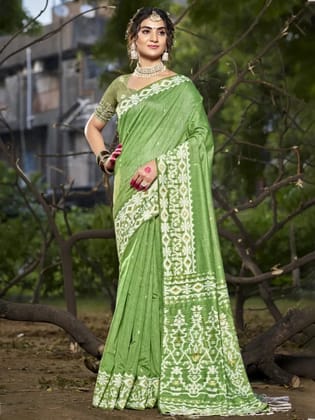 Green Cotton Saree Green Cotton Saree