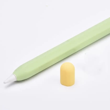 Valente Ultra Thin Silicone Skin Cover For Apple Pencil 2nd Gen Only (Stylus not included)-Green & Yellow