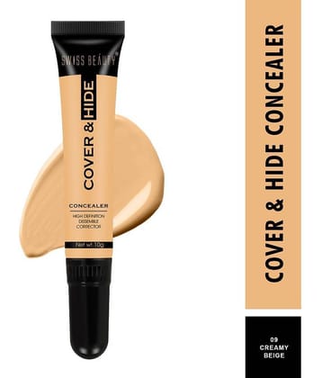Swiss Beauty Cover & Hide Concealer  Cream Concealer Tan 10 mL