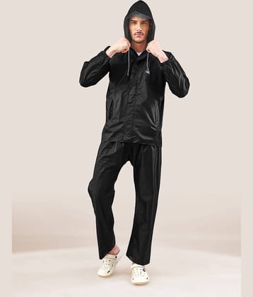 lux venus Black Nylon Men's Rain Suit ( Pack of 1 )
