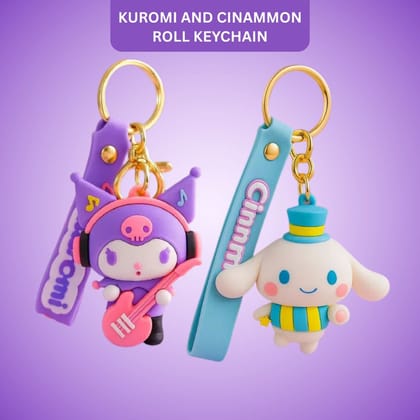 Kuromi and Cinammon Roll Keychain - Set of 2
