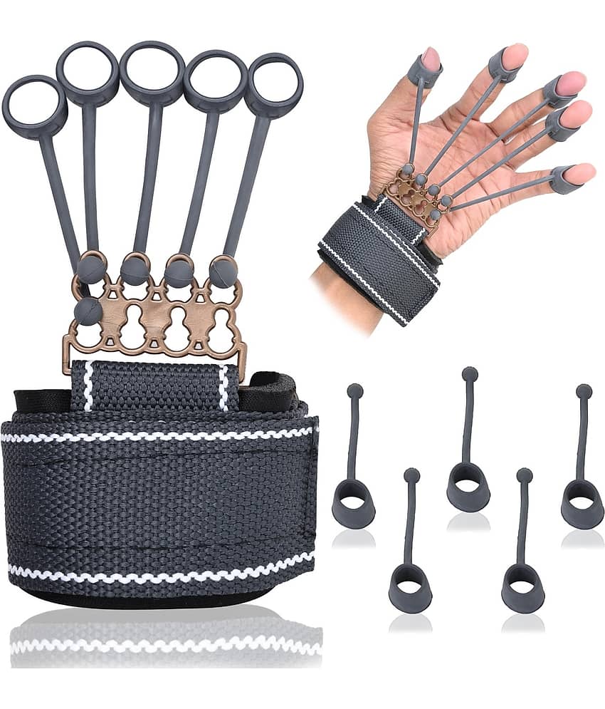 ODDISH Finger Gripper Strength Trainer Forearm Exerciser Hand Yoga Resistance Band Finger Expander Finger Extension Exerciser Climbing GREY
