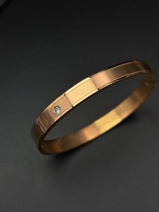 Aurum Single Diamond Rosegold Kada