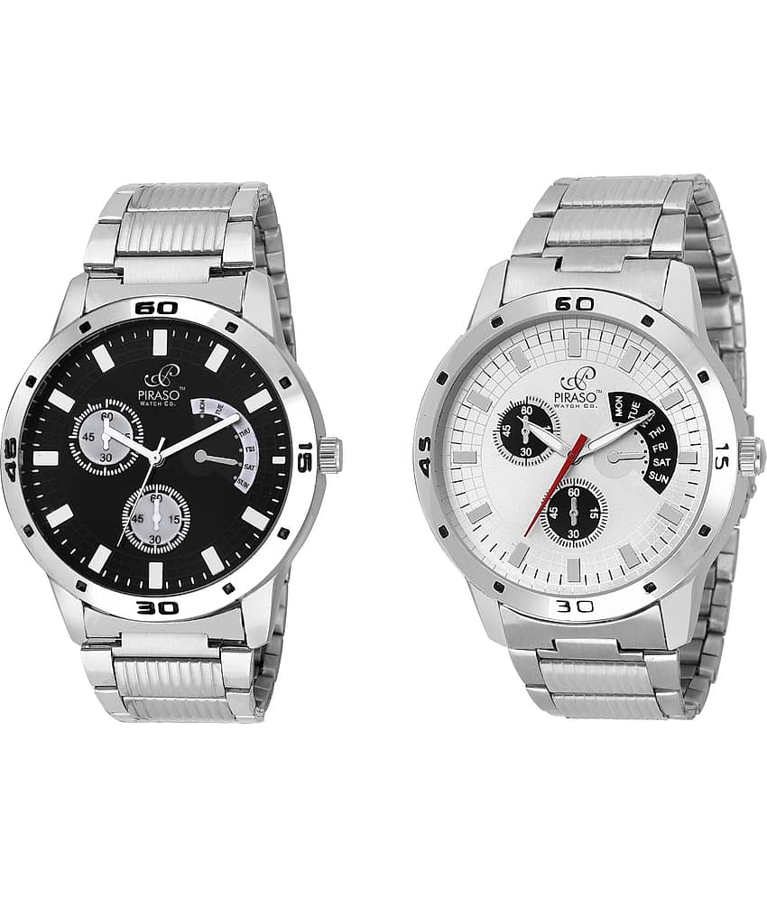 PIRASO Silver Metal Analog Men's Watch