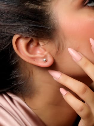Minimalist Metallic Orb Earrings | 925 Silver-925 Silver