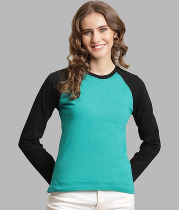 Fabflee Women Cotton Colorblock Regular Fit Round Neck T-Shirt ( Grey )