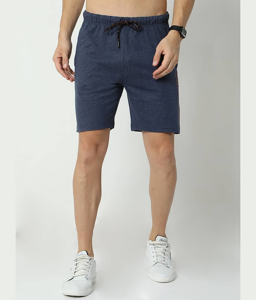 Ardeur - Blue Cotton Blend Men's Shorts ( Pack of 1 )