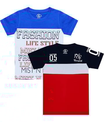 MIST N FOGG Pack of 3 Boys Cotton Blend T-Shirt ( Multi Color )