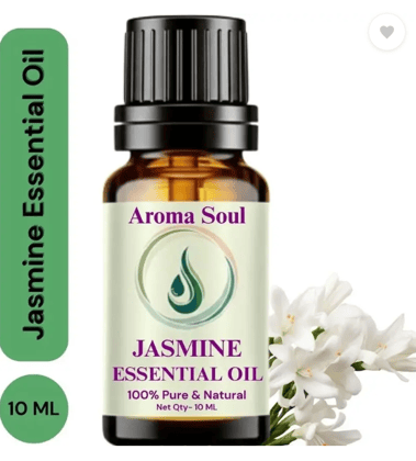 aroma soul Organic Jasmine Essential Oil Undiluted For Skin, Hair & Aromatherapy  (10 ml)