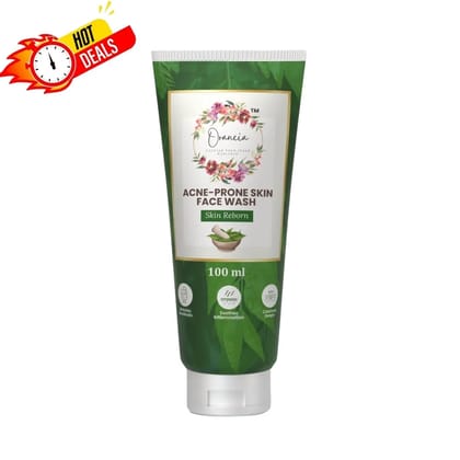 Orancia Acne-Prone Skin Face Wash Gel | With Ceramide Complex & Glycerin | Treats Active Acne | Kills 99.9% of Acne Bacteria | Non-Drying Formula | For Oily & Acne Prone Skin | For Men & Women | 100 ml