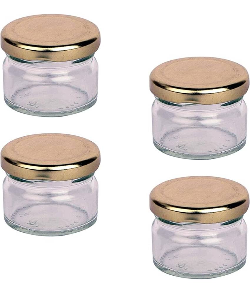 AFAST Coockes Jar Glass Transparent Salt/Pepper Container ( Set Of 4 )