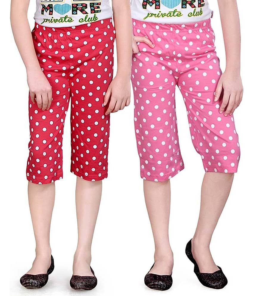 Sini Mini Pack of 2 Girls Cotton Capris ( )