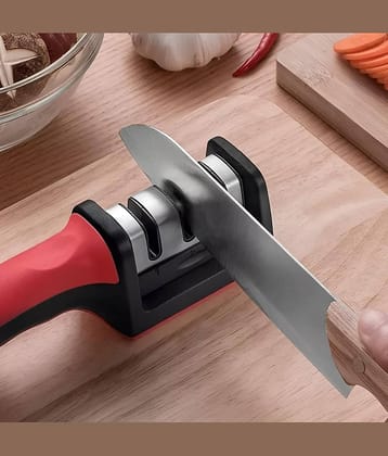 sakimo Multicolor Stainless Steel Knife Sharpner Blade Length 8 cm ( Pack of 1 )