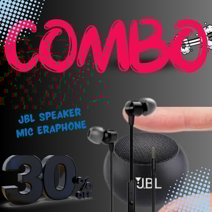 combo earohone+jbl minin booster 4 speaker