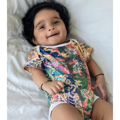 Baby Onesie | Half Sleeve Bodysuit | Dhinchak-0-1 month