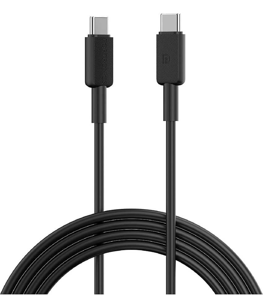 Portronics Black 3A Type C Cable 1 Meter