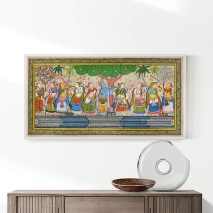 Krishna Rasaleela Patta Tussar Painting