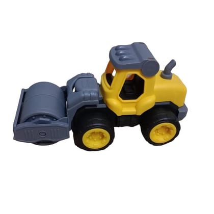 Construction Road Roller Tractor Toy, Yellow, Plastic