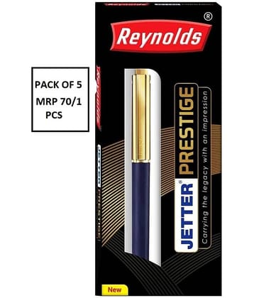 Reynolds Jetter Prestige Ball Pen 1 Pcs Blue (Pack of 5)