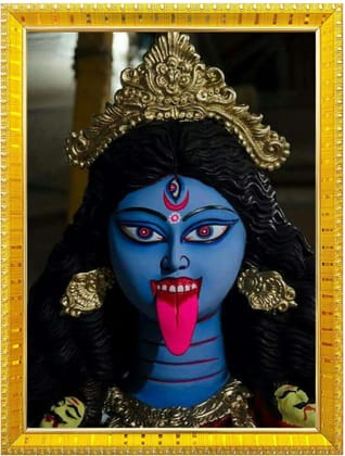 NOKKES Kali Devi Maa Mata Photo Frames Religious Photo frame 5X7 Inch Photo Frame_WE11