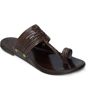 STEPSOFT Brown Men's Kolhapuris