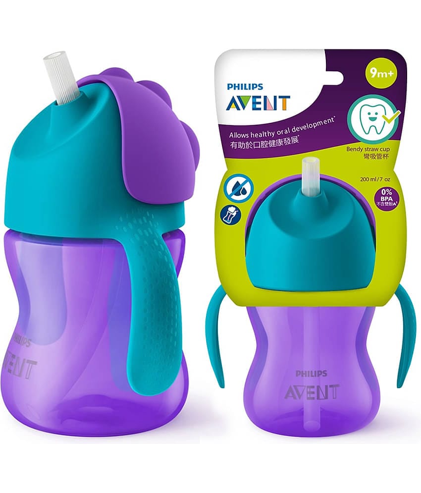 Philips Avent Purple Plastic Straw sippers