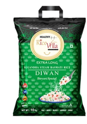 Rice Villa| Diwan| 10 kg| Sugandha Steam Basmati Rice| Biriyani Special