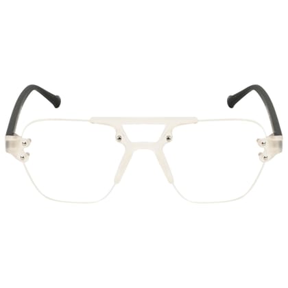 TERRY & CO | Zero Power Blue Cut Eyeglasses | Anti-Glare, UV Protection, Lightweight | For Gaming & Computer Use | Unisex | WHITE