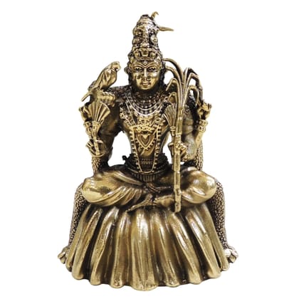 Brass Kamakshi Devi Idol – Goddess Kamakshi Brass Religious Statue, Height : 3.6 Inch (BSMAS1906 D)