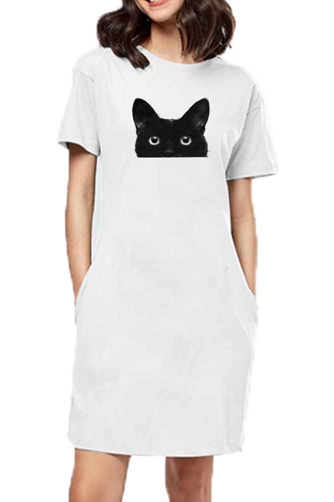 T-shirt Dress With Pockets - Everlasting Black (4 Colours) (Slim Fit)