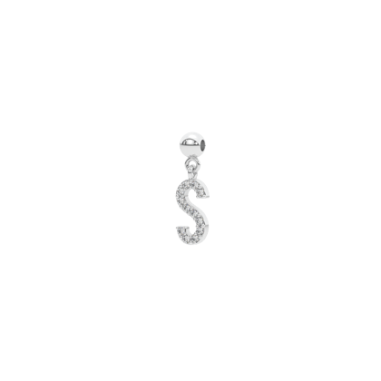 Letter "S" bead charm-Bead Charm only ( without chain )
