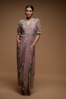 Pale Pink Color Dress-XS