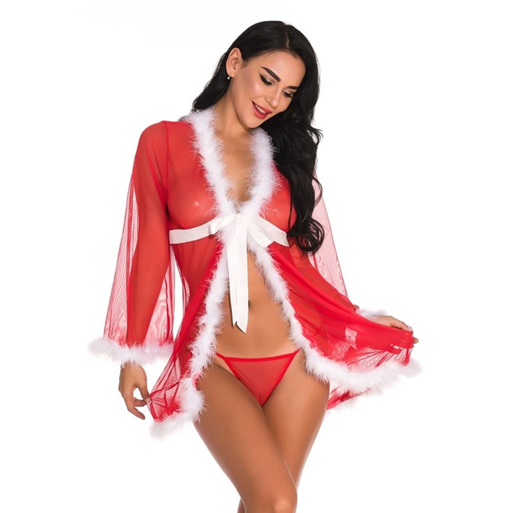 LOVEBIRD Christmas Baby Doll Lingerie Chemise DN810