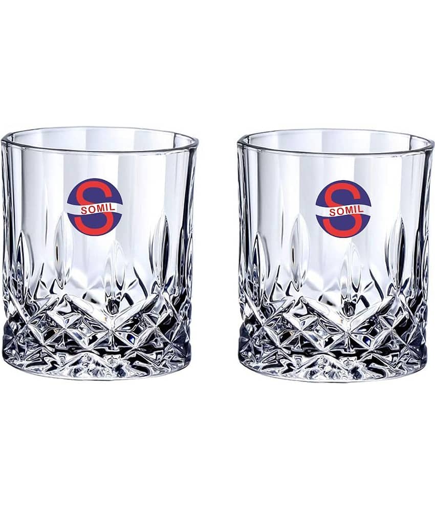 Somil Whisky  Glasses Set,  200 ML - (Pack Of 2)