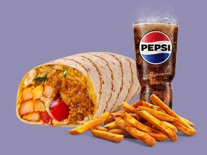 Fiery Volcano Burrito Meal - Chicken
