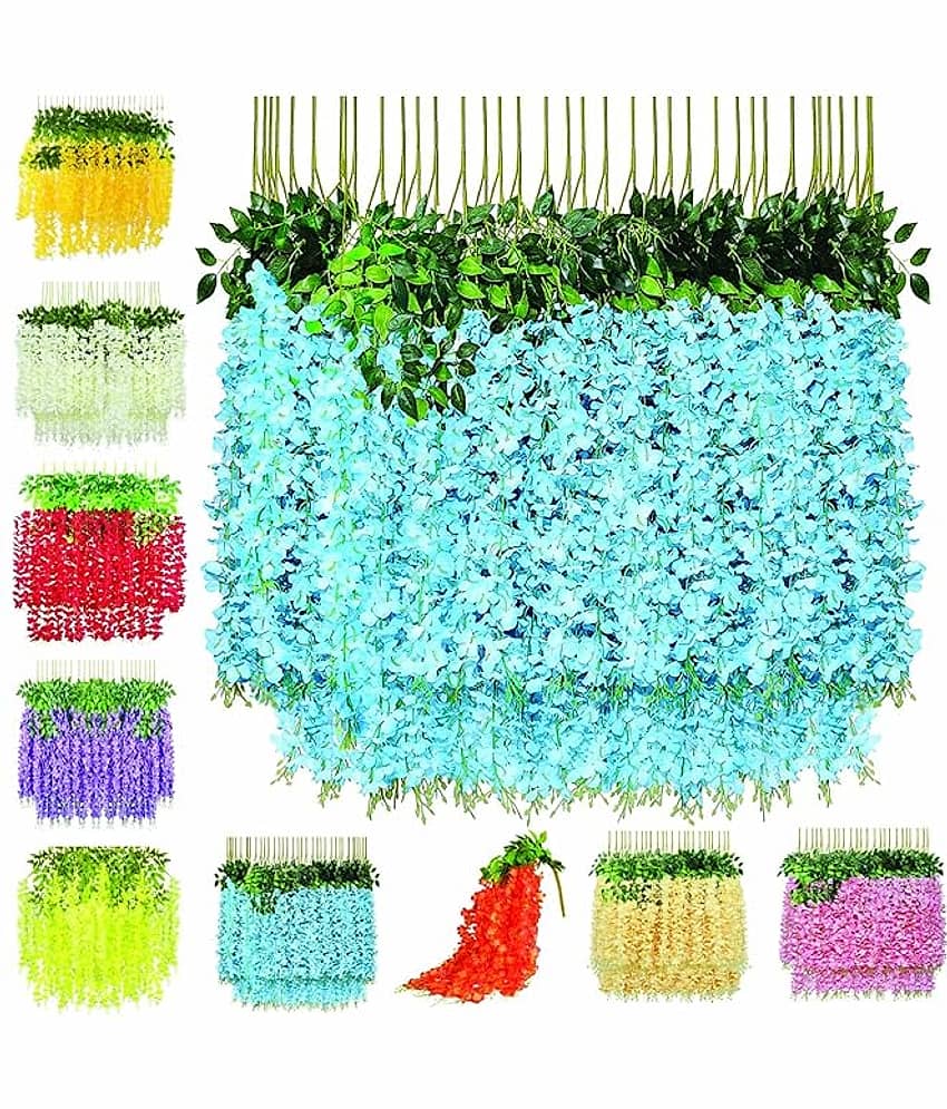 RealPBR - Navy Blue Wild Artificial Flower ( Pack of 6 )