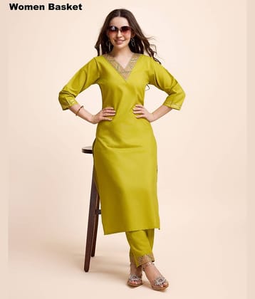 Women Basket Cotton Blend Printed Kurti With Pants Women's Stitched Salwar Suit - Maroon ( Pack of 1 )