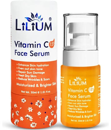 Lilium Face Serum 30ML | Vitamin C 15% | Enhance Hydration | Even Out Skin Tone |100% Vegan